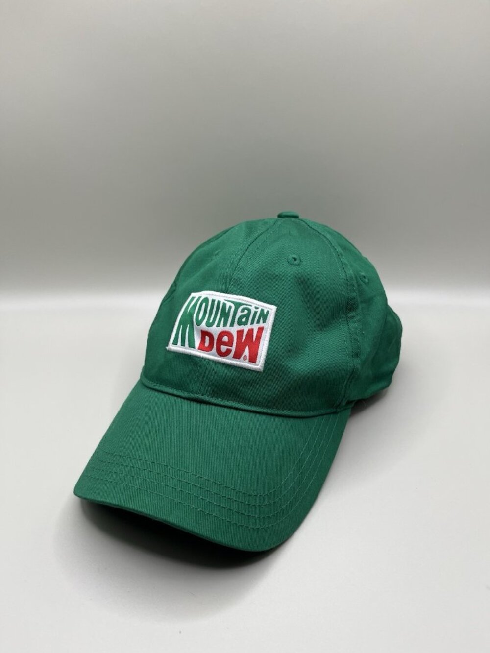 Y2K Mountain Dew Embroidery Logo Green Adjustable Dad Hat Pepsi Promo Streetwear